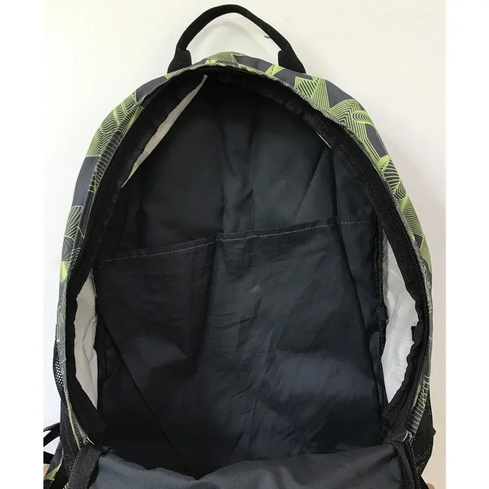 Nike Black Green Backpack School Book Travel Carry On Athletic Gym Bag 19